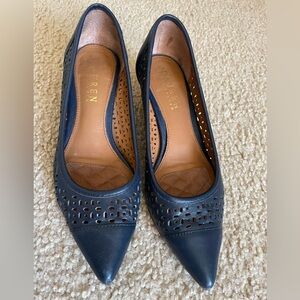 Lauren Ralph Lauren Perforated Navy Heels